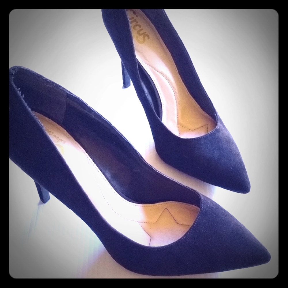 Sam Edelman Black Suede Heel Pumps NWT